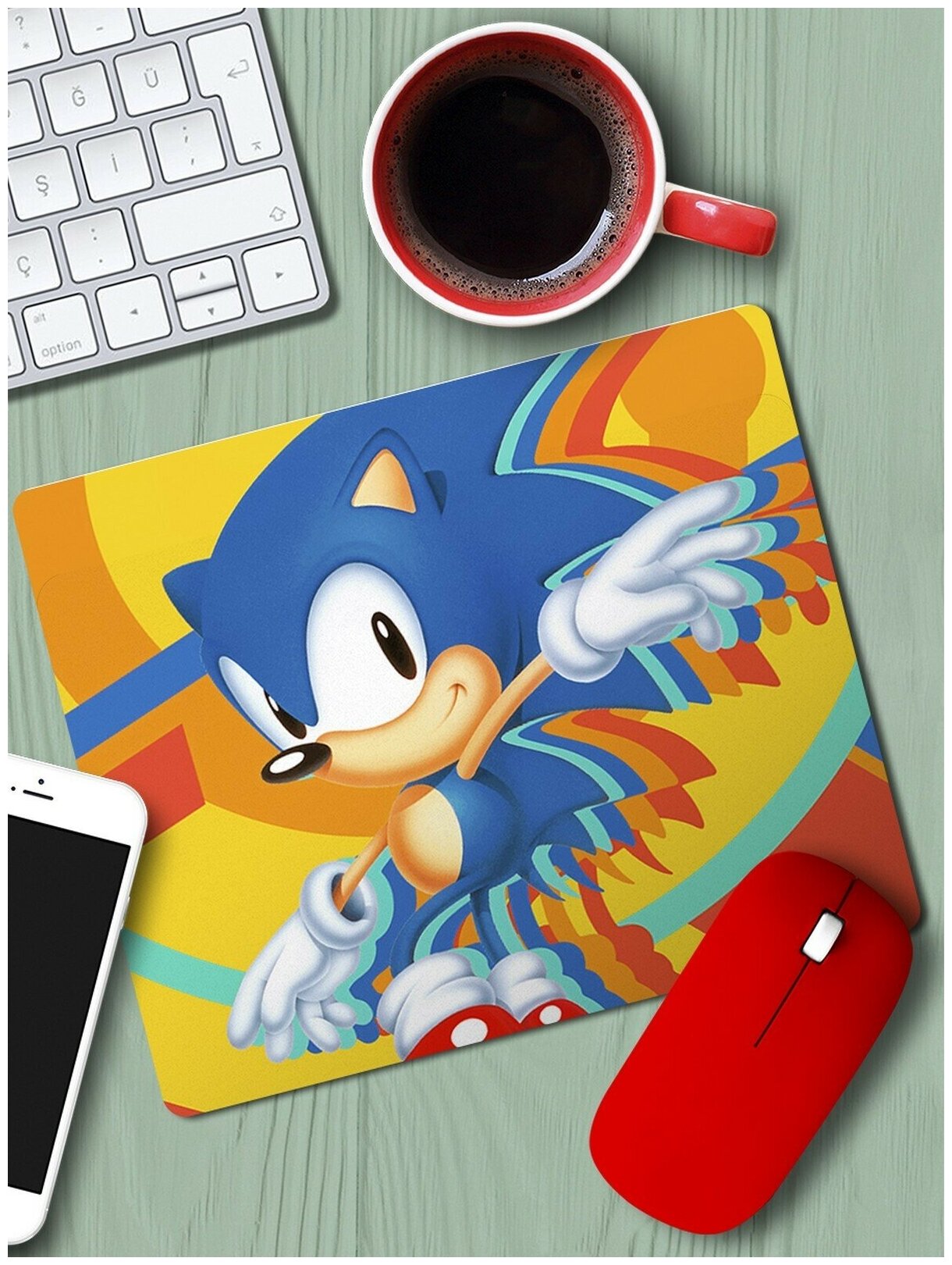 Геймерский коврик Sonic Mania соник мания марио сега денди нинтендо игра-3