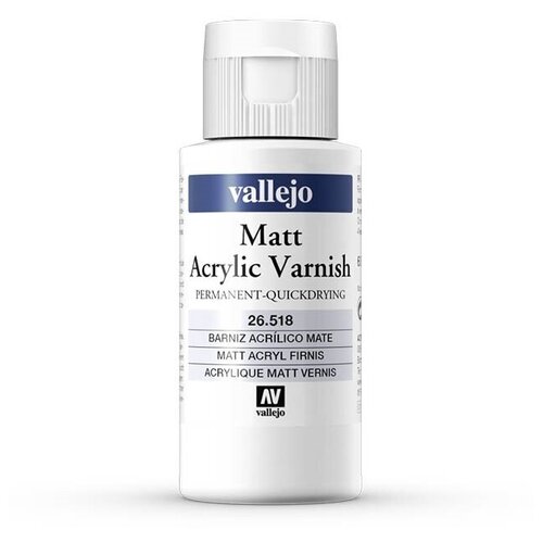 фото Матовый акриловый лак vallejo серии varnish - matt acrylic varnish 26518 (60 мл) acrylicos vallejo