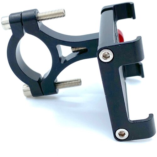 Держатель телефона на руль алюминиевый чёрный Promend