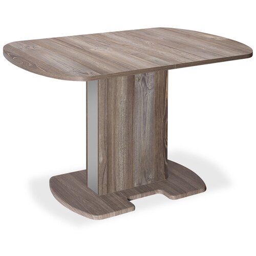 Стол кухонный FORMA 110 Dark, на центральной опоре, ДхШ: 110х70, в разложенном виде 142 см