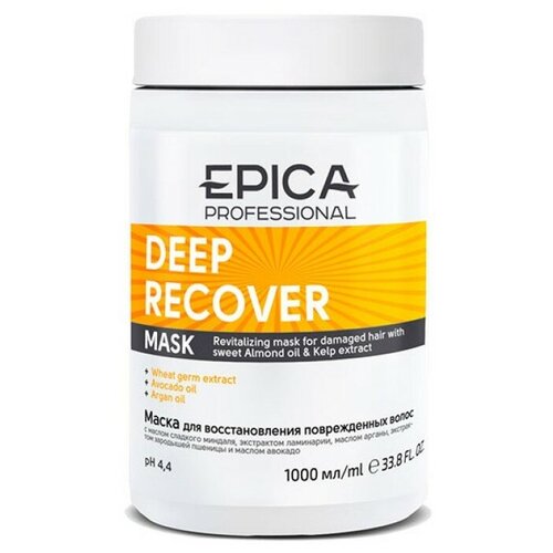 EPICA Professional Deep Recover Маска для поврежденных волос с маслом сладкого миндаля и экстрактом ламинарии, 1000 мл