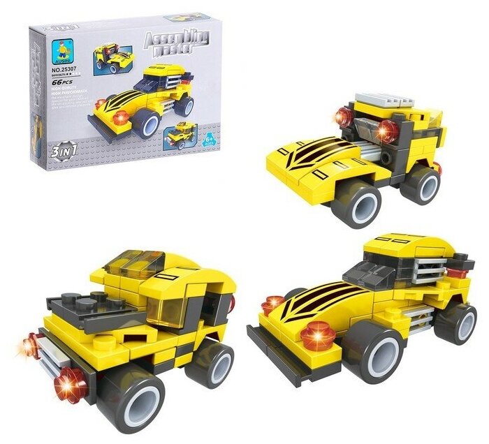 Ausini Конструктор «Гонка», 3 варианта сборки, 66 деталей