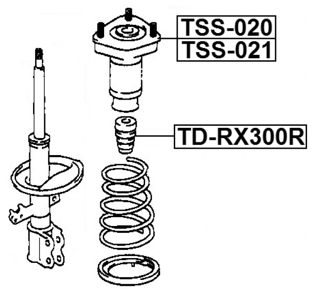 Отбойник заднего амортизатора Febest TD-RX300R