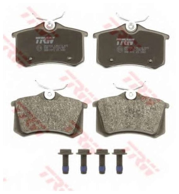 GDB1973 колодки дисковые! задние Citroen C3/C4, Peugeot 207/208 06> TRW арт. GDB1973