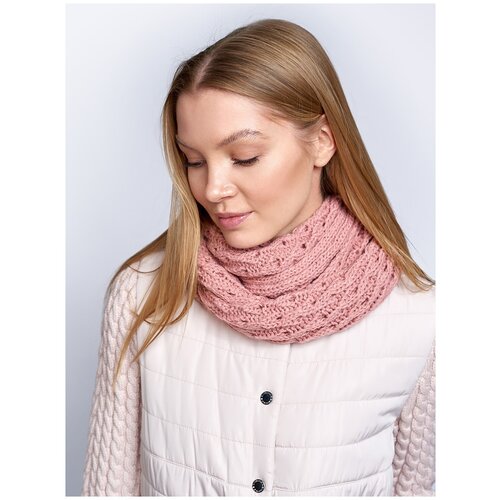 фото Шарф baon шарф-снуд с мелким узором baon, размер: без/раз, бежевый