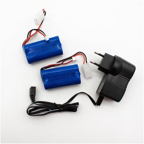 Комплект аккумуляторов Li-Ion 7.4 V 2000 2 шт + ЗУ от сети