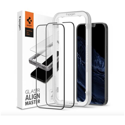 Защитное стекло SPIGEN для iPhone 13 Pro Max - GLAS. tR Align Master - Прозрачный - 2 шт - AGL03377 защитное стекло для камеры spigen для iphone 13 pro max 13 pro optik lens protector v2 золотой 2 шт agl04034
