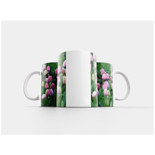 фото Кружка "тюльпаны, розовый, природа" 320 мл lotsprints