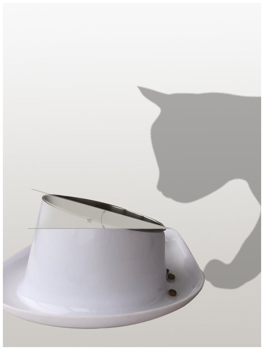 Миска для животных кошек и собак мелких пород со съемной автопоилкой и чашей для корма на подставке - фотография № 4