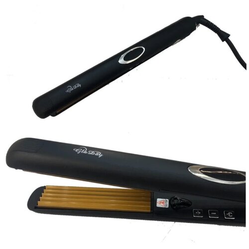 Щипцы гофре черные Hair Straightener GlaDay