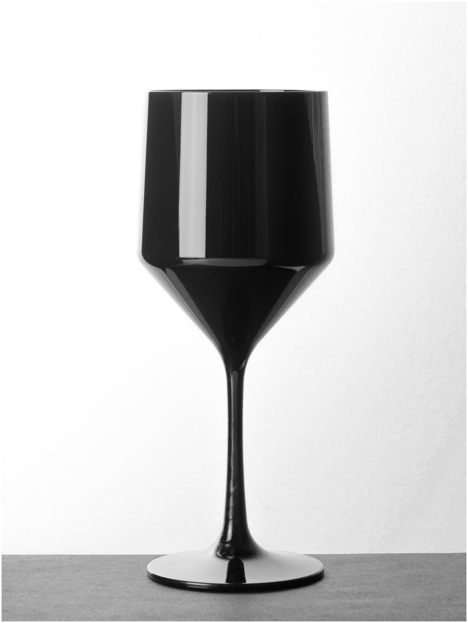 Premium бокал для Вина черный, пластиковый бокал многоразовый