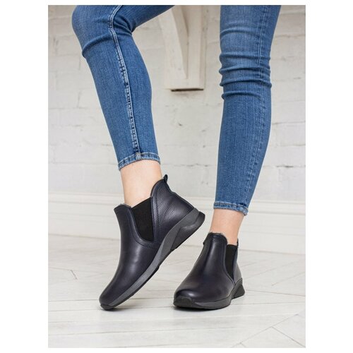 фото Ботинки женские зимние reversal 412190-3/синий-(серо-черный)-37