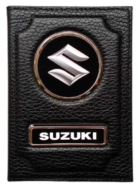 Обложка для автодокументов SUZUKI 1-6-505, черный