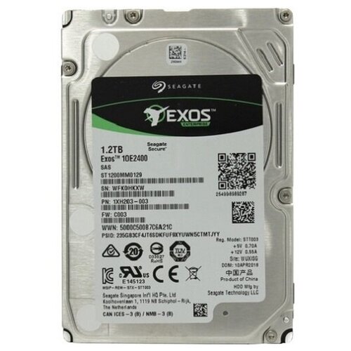 10E2400 Жесткий диск Seagate 1,2Tb 10K 512n 12G SAS 2,5 (U1200/10000/256Mb) HDD (10E2400) st1200mm0009 жесткий диск seagate 1 2tb 10k 512n 12g sas 2 5 u1200 10000 256mb hdd st1200mm0009