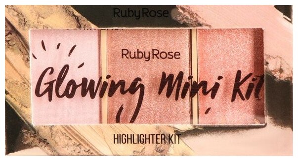 Ruby rose / Палетка хайлайтеров Glowing Mini Kit HB-7215