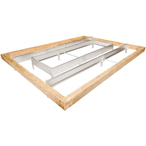 Оцинкованные грядки в теплицу , завальцованные края, 3х4м высота грядок 20мм, 3 шт.