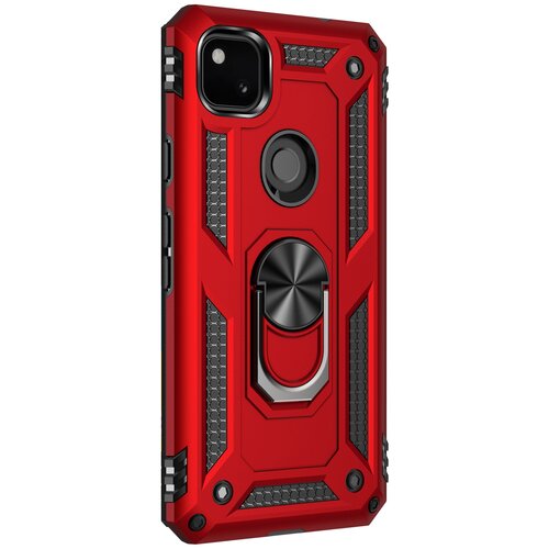 фото Чехол-бампер mypads для google pixel 5 противоударный усиленный ударопрочный красный