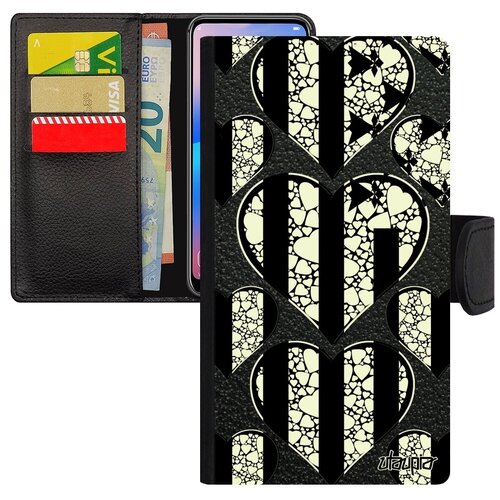 фото Дизайнерский чехол книжка для смарфона // apple iphone se 2020 // "флаг бразилии с сердцем" стиль туризм, utaupia, цветной