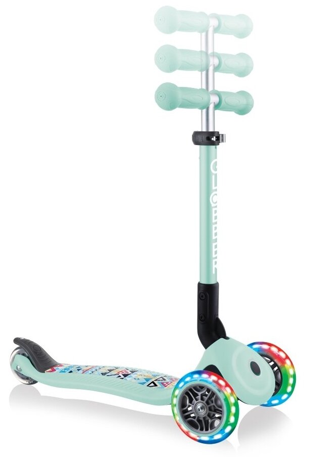 Самокаты для детей GLOBBER JUNIOR FOLDABLE FANTASY LIGHTS 433-206 Цвет-Pastel Green