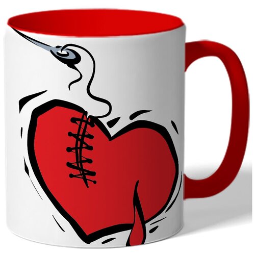 фото Кружка заштопанное сердце drabs