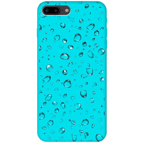 Силиконовый чехол на Apple iPhone 8 Plus / 7 Plus / Эпл Айфон 7 Плюс / 8 Плюс с рисунком Rain Soft Touch бирюзовый