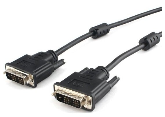 Кабель Cablexpert DVI-D single link CC-DVIL-BK-10, 19M/19M, 3.0м, CCS, черный, феррит. кольца