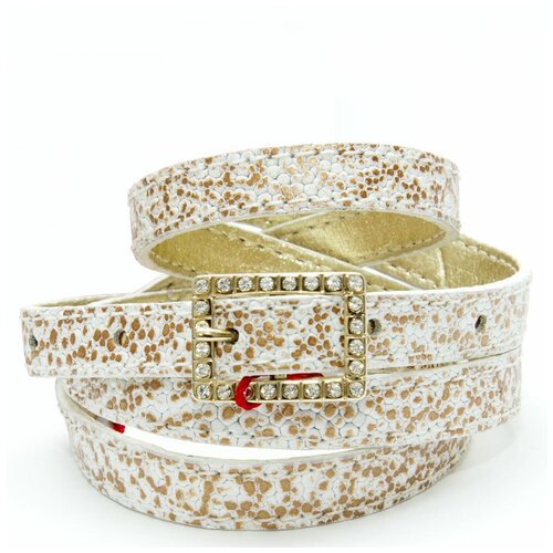 фото Ремень marina creazioni f2289-12 oro/pla+cri cintap3 manta bianc