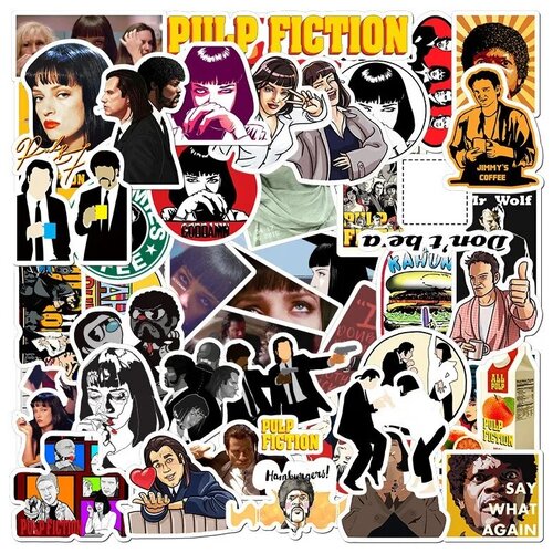 фото Набор наклеек криминальное чтиво 50ш. 2.0 /pulp fiction sticker pack 50pcs 2.0 / sticker bombing