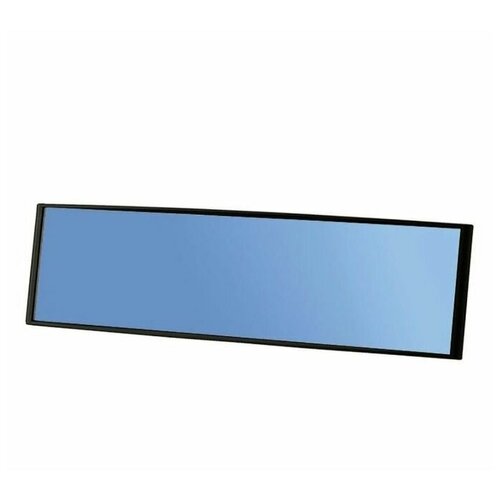 Зеркало заднего вида Carmate Convex Mirror, сферическое, 290 мм, хромовое напыление от яркого света и УФ лучей, черное M11