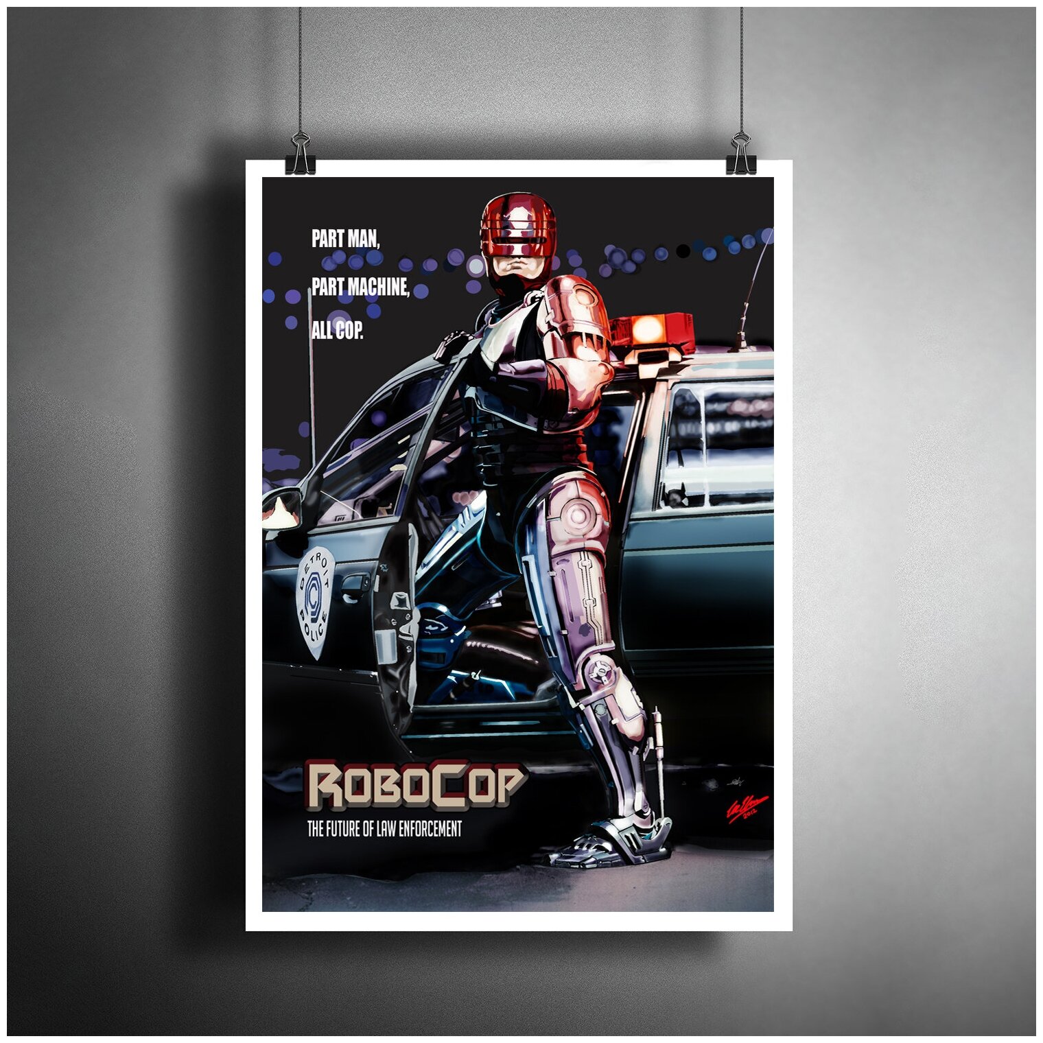 Постер плакат для интерьера "Фильм: Робокоп. Robocop"/ Декор дома, офиса, комнаты A3 (297 x 420 мм)