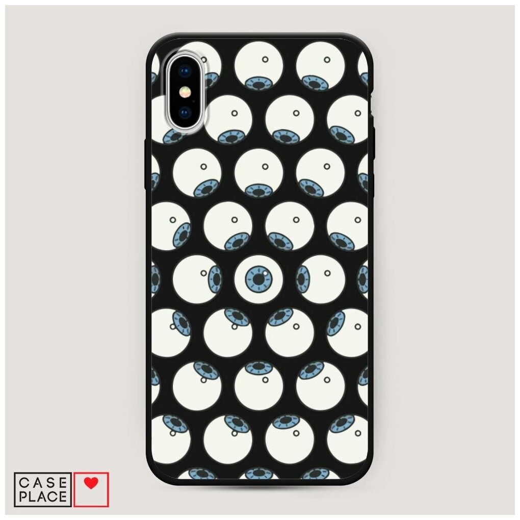 Матовый силиконовый чехол "Глаз фон" на Apple iPhone XS Max (10S Max) / Айфон Иск Эс Макс