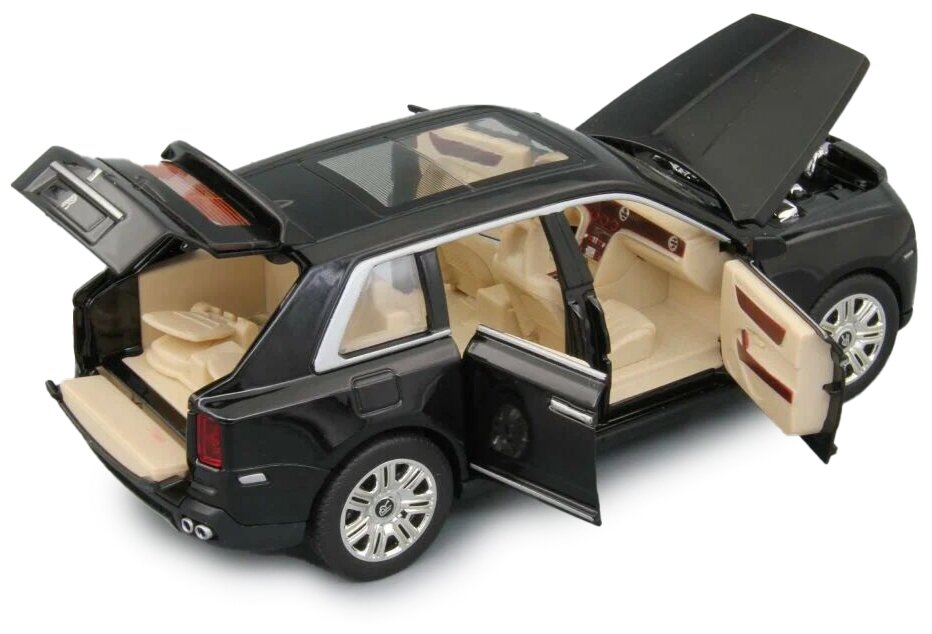 Машинка XLG Rolls-Royce Cullinan 1:24, 19 см, черный