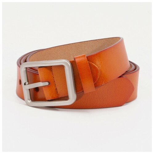 фото Ремень, ширина 3 см, винт, пряжка металл, цвет рыжий rusexpress