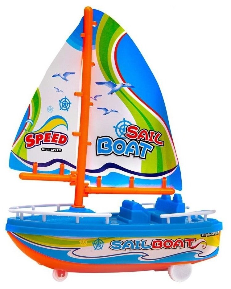 Заводная игрушка Junfa Лодка парусная (535-6)