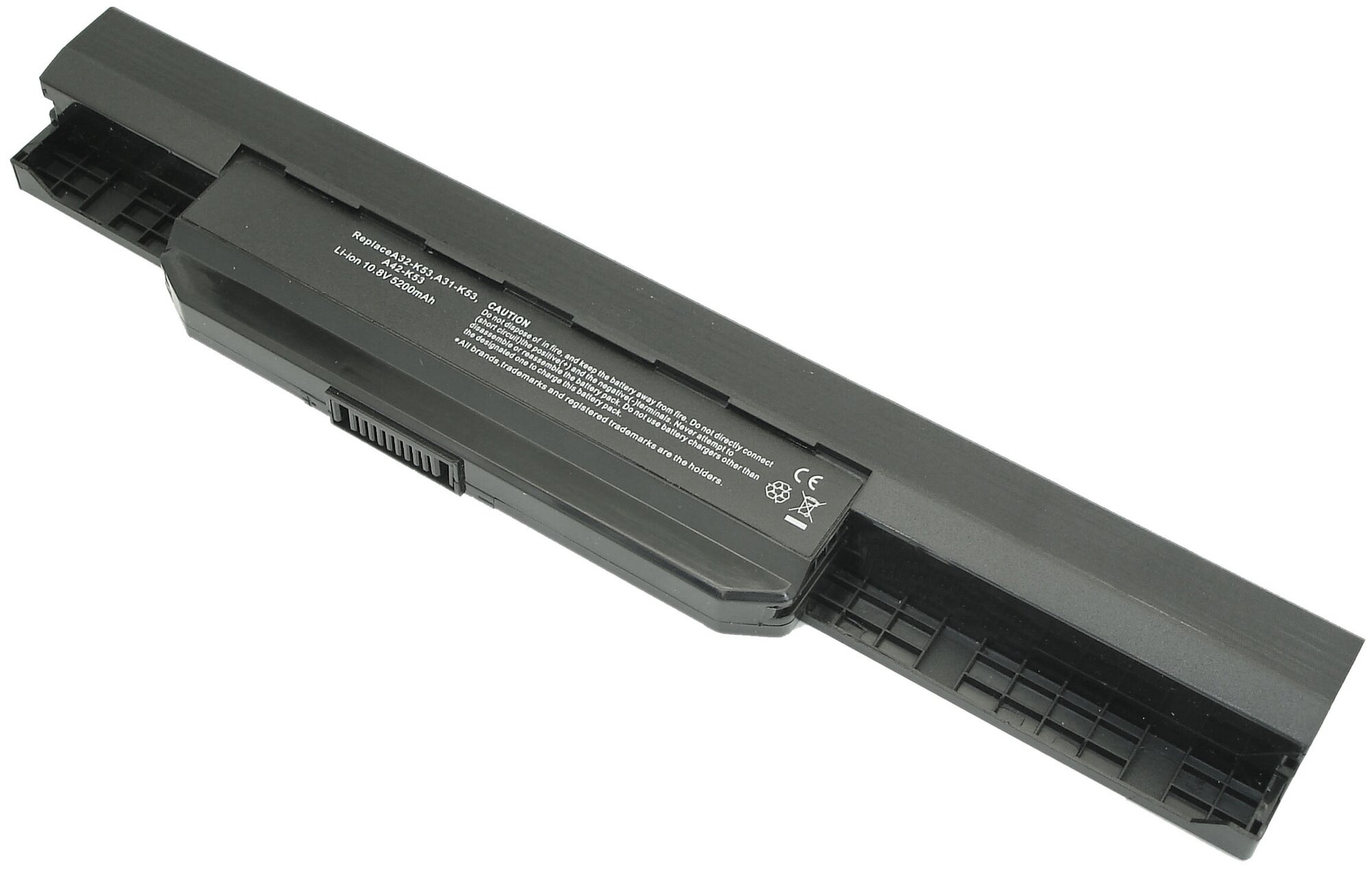 Аккумуляторная батарея для ноутбука Asus K53 (A32-K53) 10,8V 5200mAh OEM черная
