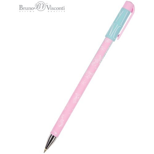 Ручка BrunoVisconti, шариковая, 0.5 мм, синяя, HappyWrite «зефирные единорожки», Арт. 20-0215/53