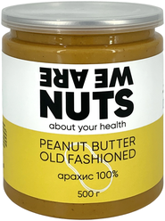 Арахисовая паста традиционная WE ARE NUTS / 100% натуральная / Без сахара / 500 г