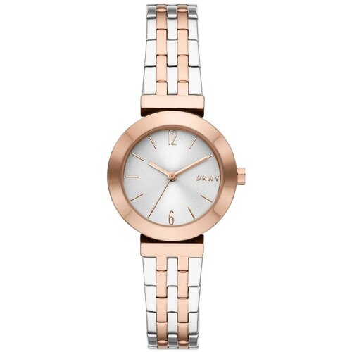 Наручные часы DKNY Stanhope, золотой, серебряный poche серебристый браслет с карабином розового цвета и звеньями с эмалью