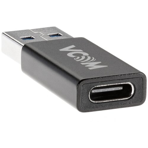 Переходник OTG Type C мама USB 3.0 VCOM тайп си на юсб для зарядки и передачи данных мама/папа корпус металл (CA436M)