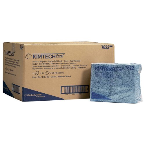 7622 Протирочный материал в пачках Kimtech Prep синий (12 пач х 35 л)