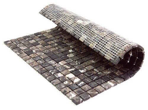 Мозаика из мрамора Natural Mosaic 4M022-15T-(Emperador-Dark) 4 мм коричневый темный квадрат матовый - фотография № 8