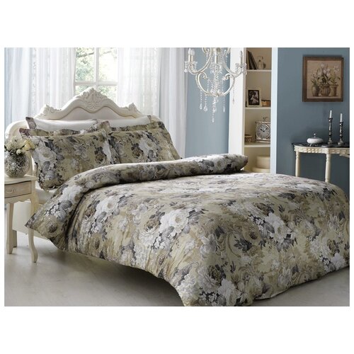 фото Постельное белье семейное tivolyo queen, 4 наволочки: 50 х 70 см, бежевый