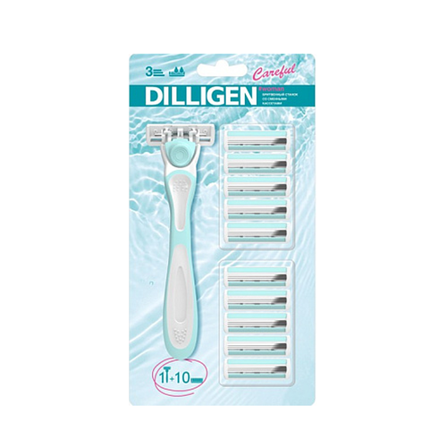 Станок женский с кассетами Dilligen Careful 1 шт+10 шт