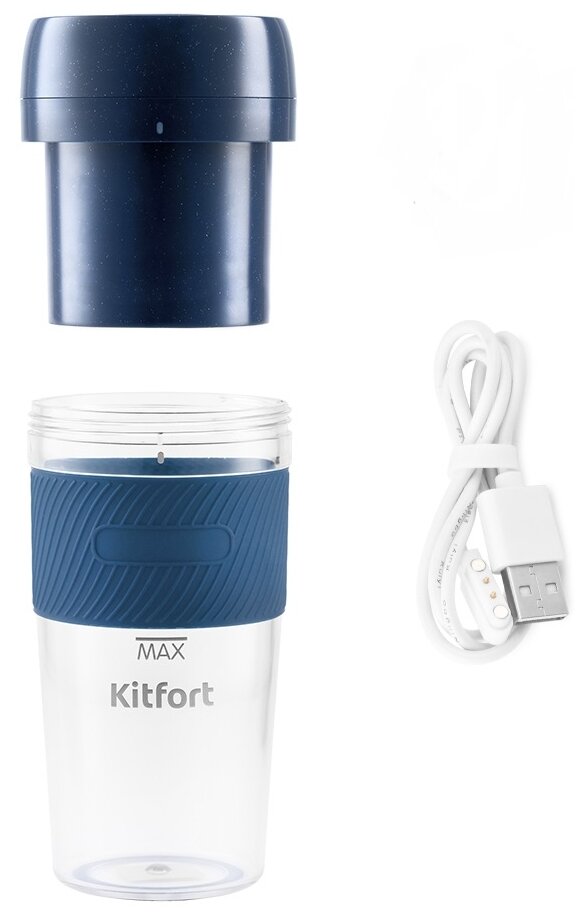 Портативный блендер Kitfort KT-3003, синий - фотография № 2