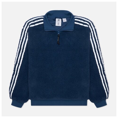 фото Мужская толстовка adidas skateboarding x blondey sherpa crew hoodie синий, размер xs