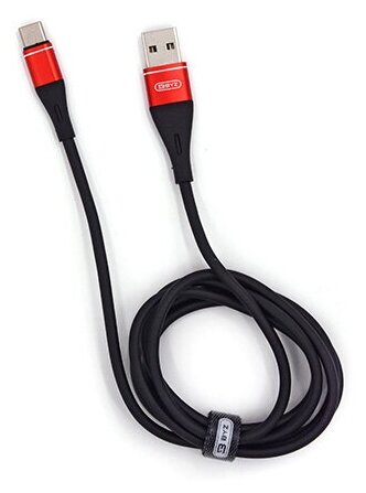 фото USB-кабель BYZ BC-015t AM-Type-C 1,2 метра, 3A, силикон, черный