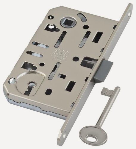 Изображение товара Замок межкомнатный под ключ AGB (АГБ) (матовый хром) MEDIANA EVOLUTION B01101.50.34