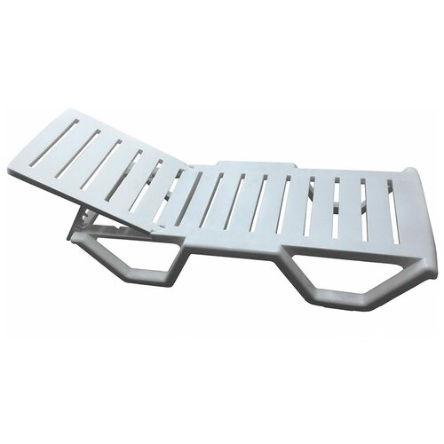 Шезлонг 4 VILLA TWEET 188х64х32см стопирующийся 5 позиций спинки нагрузка до 250кг цвет белый 6062₽