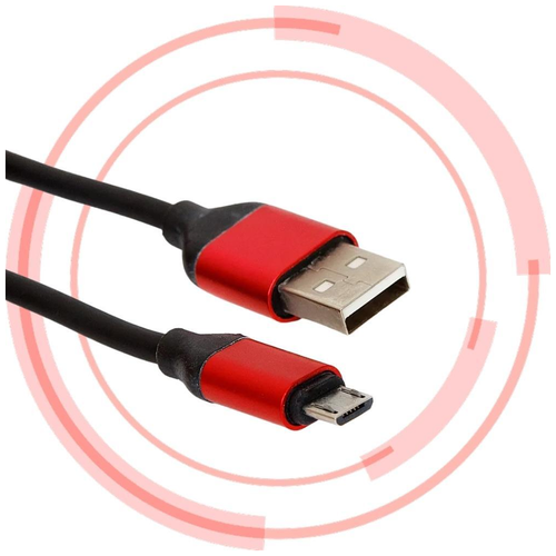 Кабель для зарядки телефона Samsung, Xiaomi, Huawei, Honor, Oppo, Nokia, наушников Micro-USB - USB 1 м силиконовый с металлическими наконечниками / Зарядка для самсунг, хонор, ксяоми, хуавей, оппо, виво, нокиа / Провод микро юсб / Зарядный шнур (Черный)