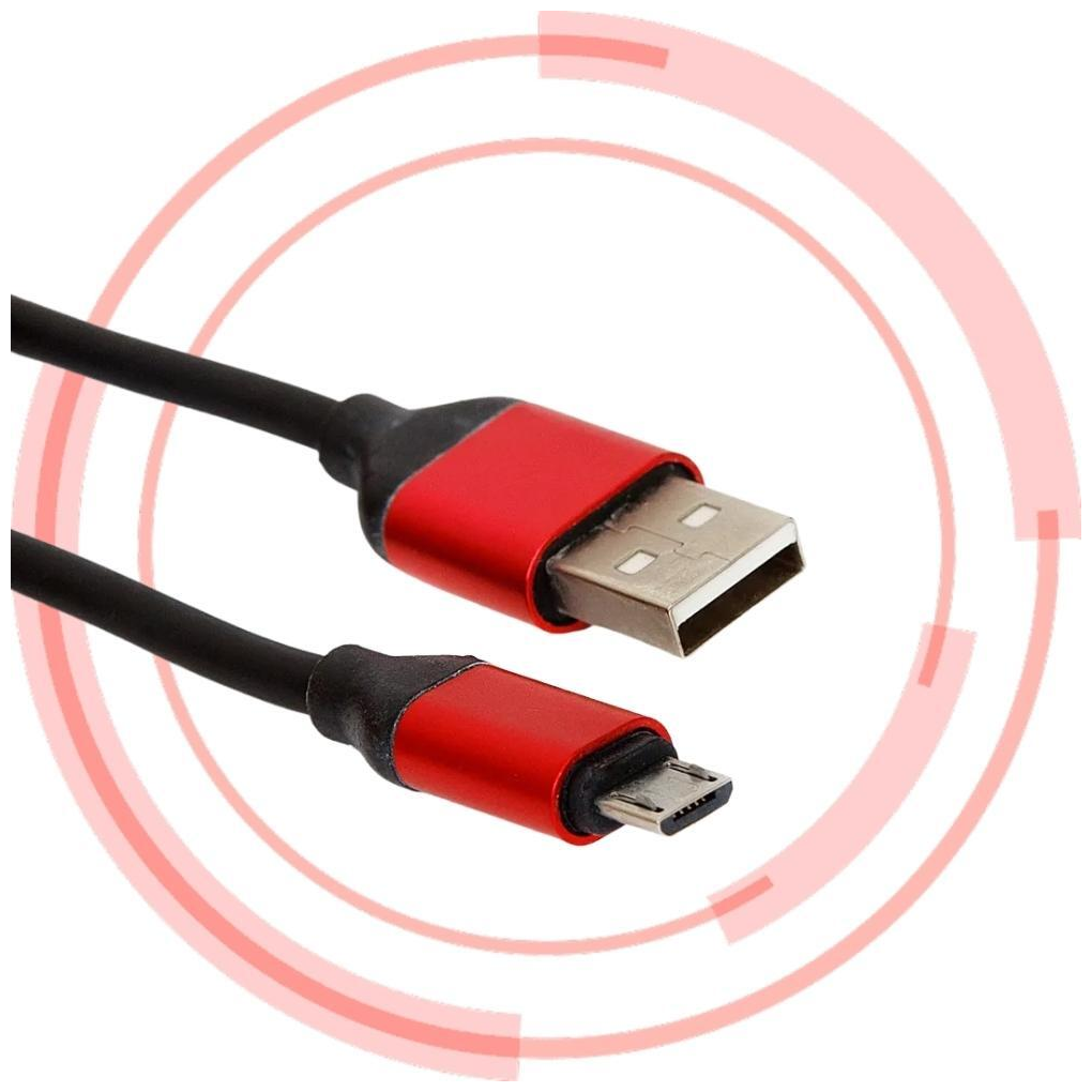 Кабель для зарядки телефона Samsung, Xiaomi, Huawei, Honor, Oppo, Nokia, наушников Micro-USB - USB 2 м силиконовый с металлическими наконечниками / Зарядка для самсунг, хонор, ксяоми, хуавей, оппо, виво, нокиа / Провод микро юсб / Зарядный шнур (Черный)